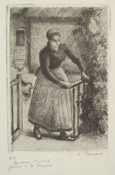 Kobieta u Bramy, 1889. autorstwa Camille Jacob Pissarro