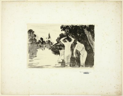 Kąpiel kobiet: dzień autorstwa Camille Pissarro
