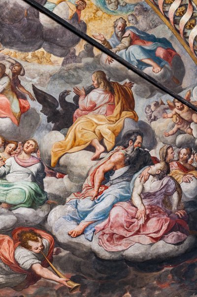 Anioły grające muzykę, fragment Sądu Ostatecznego (fresk) autorstwa Camillo Procaccini