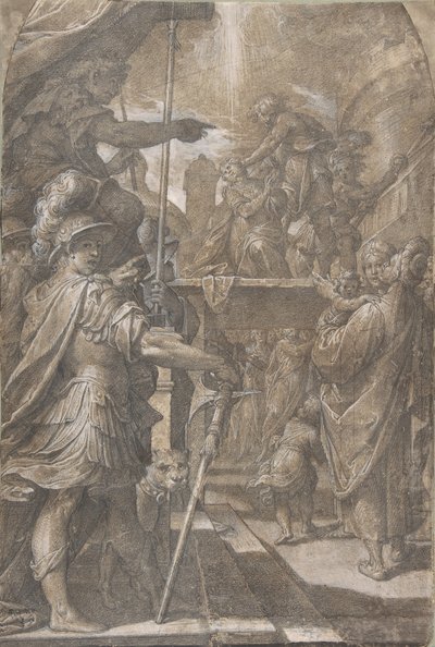 Męczeństwo żeńskiej św. Agnieszki, 1605-9. autorstwa Camillo Procaccini