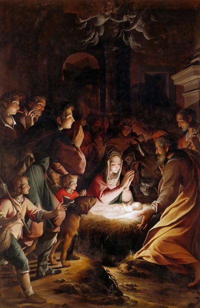 Adoracja pasterzy, ok. godz. 1615. autorstwa Camillo Procaccini