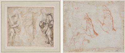 Przemienienie (recto); Studium rąk (verso) autorstwa Camillo Procaccini