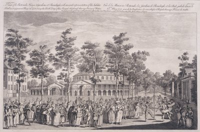 Widok rotundy, Ranelagh House, na balu z okazji urodzin JKW Księcia Walii, 24 maja 1751, grawerowane przez Parra autorstwa Canaleti