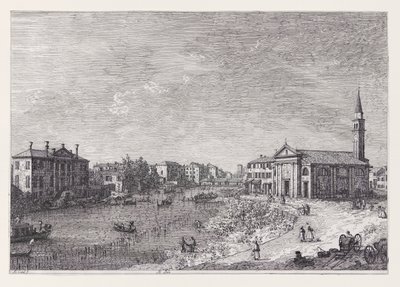 Al Dolo (At Dolo), z cyklu Vedute (Widoki) autorstwa Canaletto (Giovanni Antonio Canal)