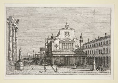 Wyimaginowany widok S. Giacomo Di Rialto, z serii Vedute (Widoki) autorstwa Canaletto (Giovanni Antonio Canal)