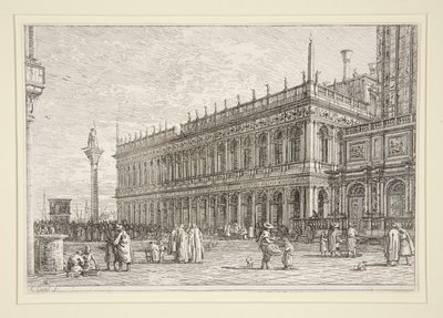 Księgarnia. V., z cyklu Weduta (Widoki) autorstwa Canaletto (Giovanni Antonio Canal)