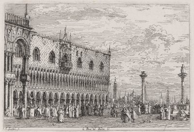 Piera del Bando. V. (Piera del Bando. V [enice]), z cyklu Weduta (Widoki) autorstwa Canaletto (Giovanni Antonio Canal)