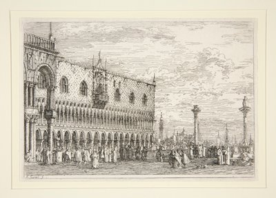 La Piera del Bando, V., z serii Vedute (Widoki) autorstwa Canaletto (Giovanni Antonio Canal)