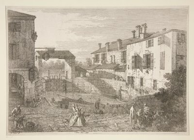 Le Porte del Dolo (Zamki Dolo), z serii Vedute (Widoki) autorstwa Canaletto (Giovanni Antonio Canal)