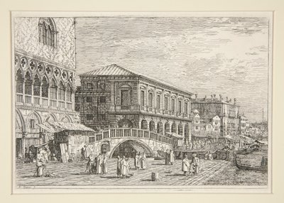 Le Preston, V., (Więzienie, Wenecja]), z cyklu Weduta (Widoki) autorstwa Canaletto (Giovanni Antonio Canal)