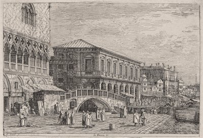 Le Preston. V. (Więzienie, Wenecja]), z cyklu Weduta (Widoki) autorstwa Canaletto (Giovanni Antonio Canal)