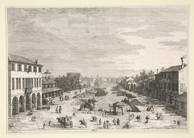 Mestre, z cyklu Weduta (Widoki) autorstwa Canaletto (Giovanni Antonio Canal)
