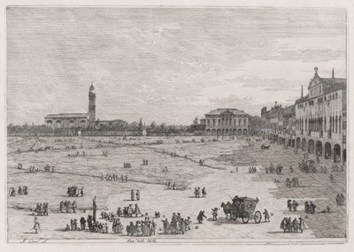 Pr? della Valle (Prato della Vale), z serii Vedute (Widoki) autorstwa Canaletto (Giovanni Antonio Canal)