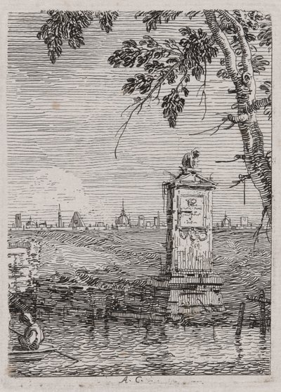 Mały Pomnik z cyklu Weduta (Widoki) autorstwa Canaletto (Giovanni Antonio Canal)
