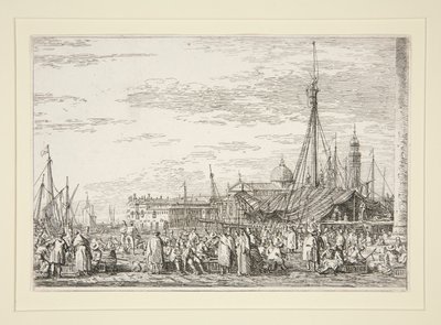 Targ na Molo z cyklu Weduta (Widoki) autorstwa Canaletto (Giovanni Antonio Canal)