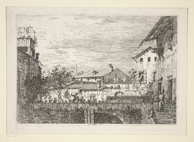 Taras z cyklu Weduta (Widoki) autorstwa Canaletto (Giovanni Antonio Canal)