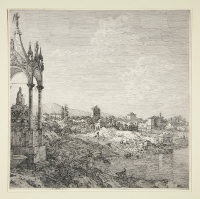 Widok miasta z biskupem autorstwa Canaletto (Giovanni Antonio Canal)