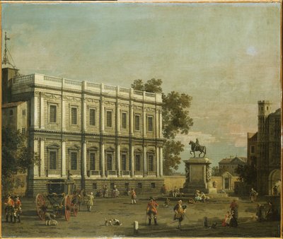 Capriccio budynków w Whitehall, ok. 1754 autorstwa Giovanni Antonio Canal