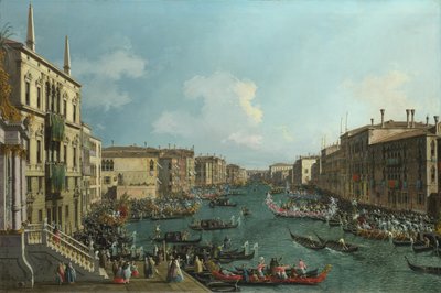 Regaty na Canale Grande, ok. godz. 1740 autorstwa Giovanni Antonio Canal