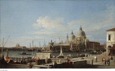 Według Canaletta - Wenecja Dogana i Santa Maria della Salute z Molo, ok. 1740-1760 r. autorstwa Canaletto