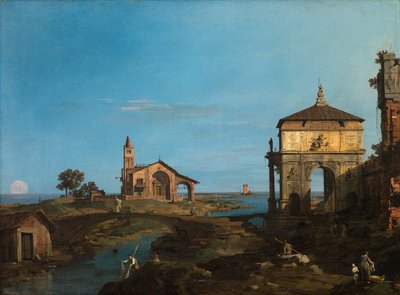 Wyspa na lagunie z bramą... autorstwa Canaletto