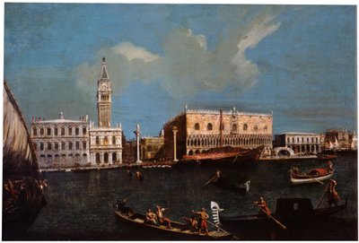 Canal Grande, Piazzetta i Pałac Dożów w Wenecji, XVIII wiek. autorstwa Canaletto,