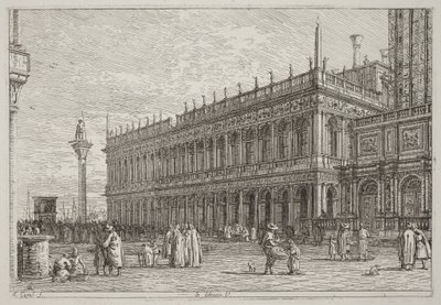 Księgarnia. V. [w lewym górnym rogu] autorstwa Canaletto
