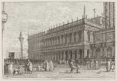 La libreria. V. [u góry po lewej], w roku 1742 lub wcześniej. autorstwa Canaletto