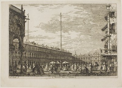 le Procuratie niove e S. Ziminian V., z Vedute autorstwa Canaletto