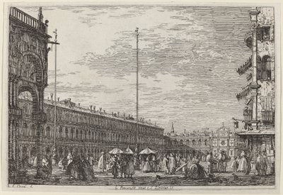 Le Procuratie niove e S. Ziminian V., c. 17351746. autorstwa Canaletto