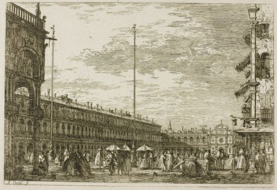 Le Procuratie niove e S. Ziminian V, z Vedute autorstwa Canaletto