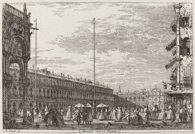 Le Procuratie niove e S. Ziminian V. [u góry po prawej], c. 17351746. autorstwa Canaletto