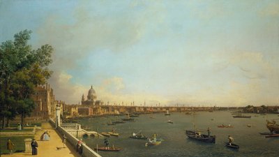 Londyn: Tamiza z Somerset House Terrace w kierunku City autorstwa Canaletto