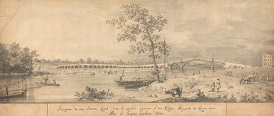 Old Walton Bridge widziany z Middlesex Shore autorstwa Canaletto
