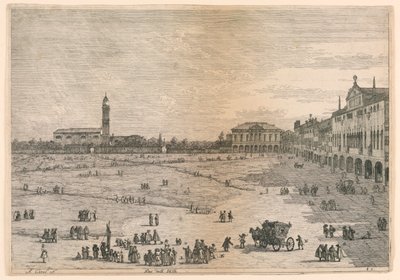 Prà della Valle (Prato della Valle, Padwa), z innych widoków zaczerpniętych z innych miejsc autorstwa Canaletto