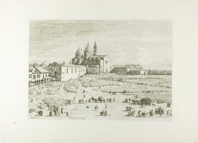 S. Giustina in prà della Vale, z Vedute autorstwa Canaletto