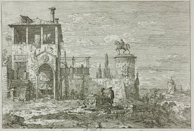 Pomnik konny, z Vedute autorstwa Canaletto