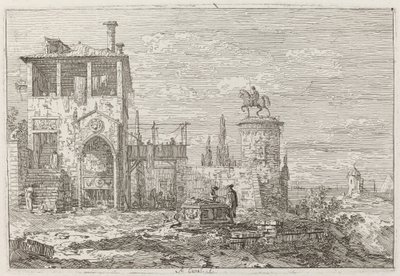 Pomnik konny [u góry po prawej] autorstwa Canaletto