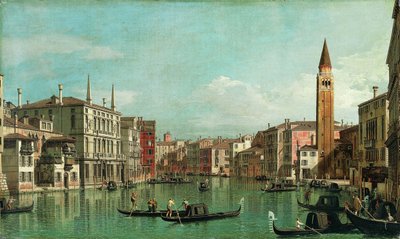 Canal Grande, Wenecja, patrząc na południowy wschód, z Campo della Carità po prawej stronie, lata 30. XVIII wieku. autorstwa Giovanni Antonio Canal