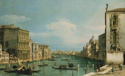 Canal Grande Wenecja patrząc na wschód od Campo di San Vio autorstwa Giovanni Antonio Canal