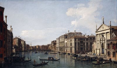 Canal Grande w Wenecji, patrzący na południowy wschód od San Stae do Fabbriche Nuove di Rialto, autorstwa Giovanni Antonio Canal