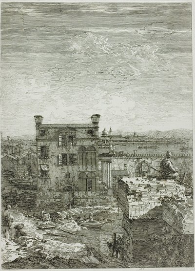 Dom z perystylem, z wedut autorstwa Canaletto