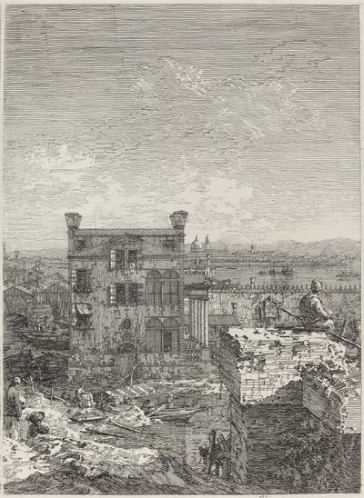 Dom z perystylem [po prawej], 1741. autorstwa Canaletto