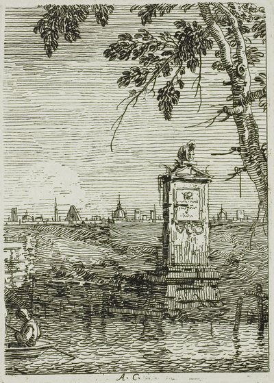 Mały pomnik, z Vedute autorstwa Canaletto