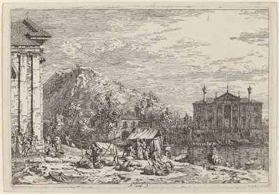 Rynek w Dolo autorstwa Canaletto