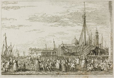 Targ na Molo, z Vedute autorstwa Canaletto
