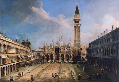 Piazza San Marco w Wenecji, ok. 1723-1724 autorstwa Giovanni Antonio Canal