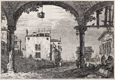 Portyk z latarnią
z cyklu „Vedute” (Widoki) autorstwa Canaletto