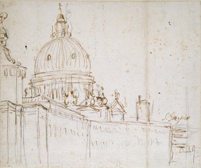 Wenecja: Dogana di Mare i S. Maria della Salute, połowa XVIII wieku autorstwa Canaletto