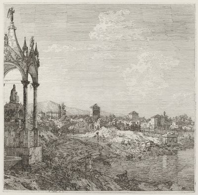 Widok miasta z Grobem Biskupim, ok. 1930 r. 17351746. autorstwa Canaletto